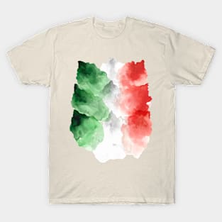 Watercolor Italy Flag T-Shirt